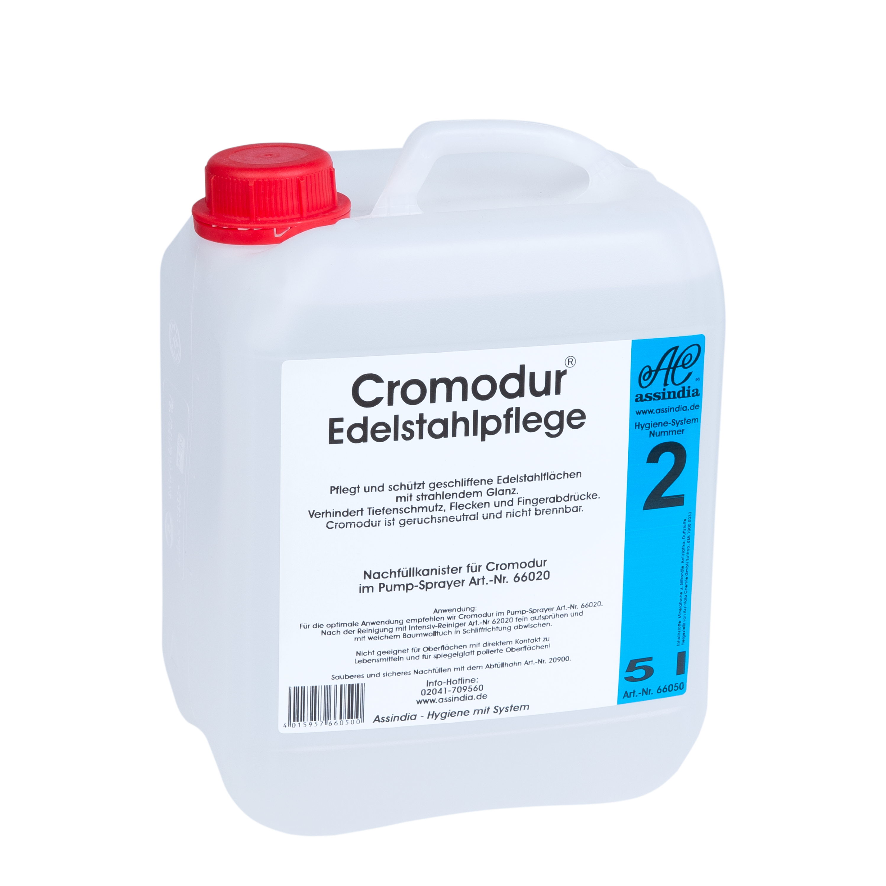 Cromodur Edelstahlpflege 500 ml Pump‑Sprayer, 5L Kanister – Pflege & Schutz für Edelstahl
