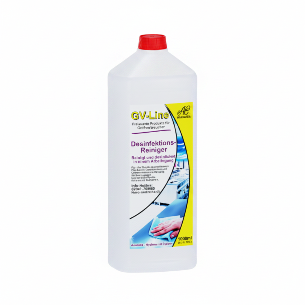 GV-Line Desinfektionsreiniger 1000 ml – 2-in-1 Reiniger & Desinfektion, Profi für Gastronomie