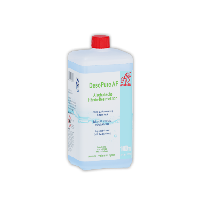 DesoPure Händedesinfektion 1000 ml – alkoholische Desinfektion gegen Viren, Bakterien und Pilze