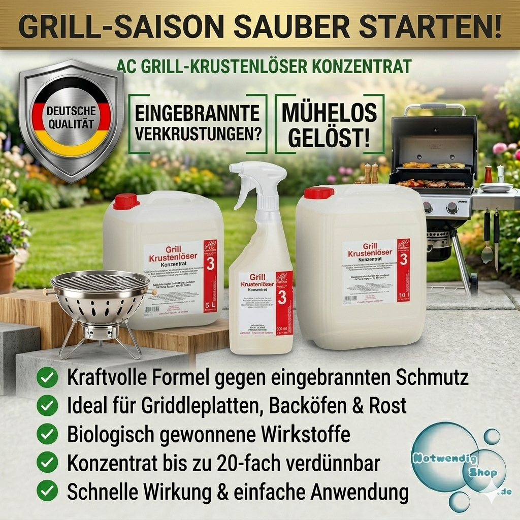 Grillreiniger Krustenlöser Assindia 500 ml – Profi Reiniger für Grill, Backofen & Gastronomie