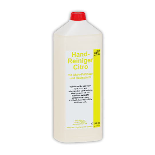 Citro Handreiniger Assindia 1000 ml – Fettlösendes Flüssiggel für Hände, Gastronomie & Werkstatt