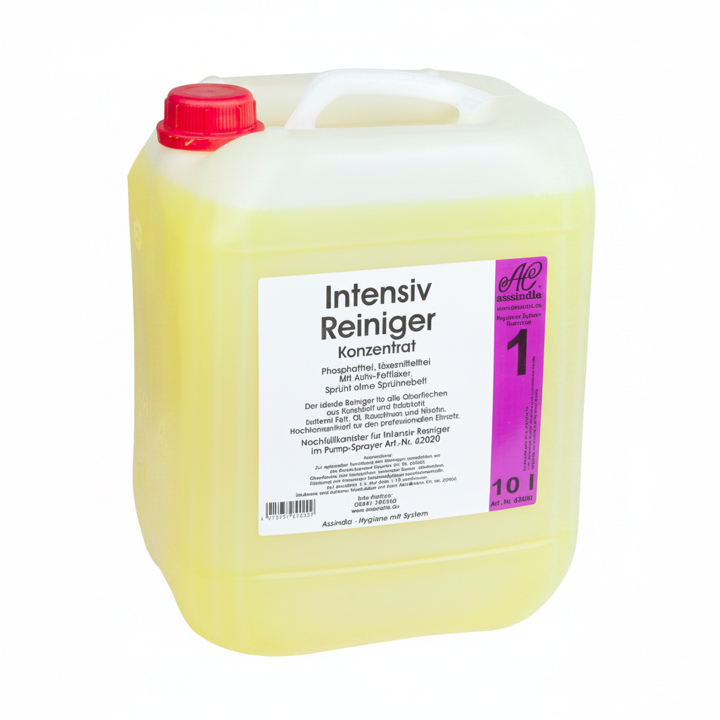 Intensivreiniger Konzentrat Allzweckreiniger 500 ml, 5L, 10L Assindia  für den professionellen Einsatz.