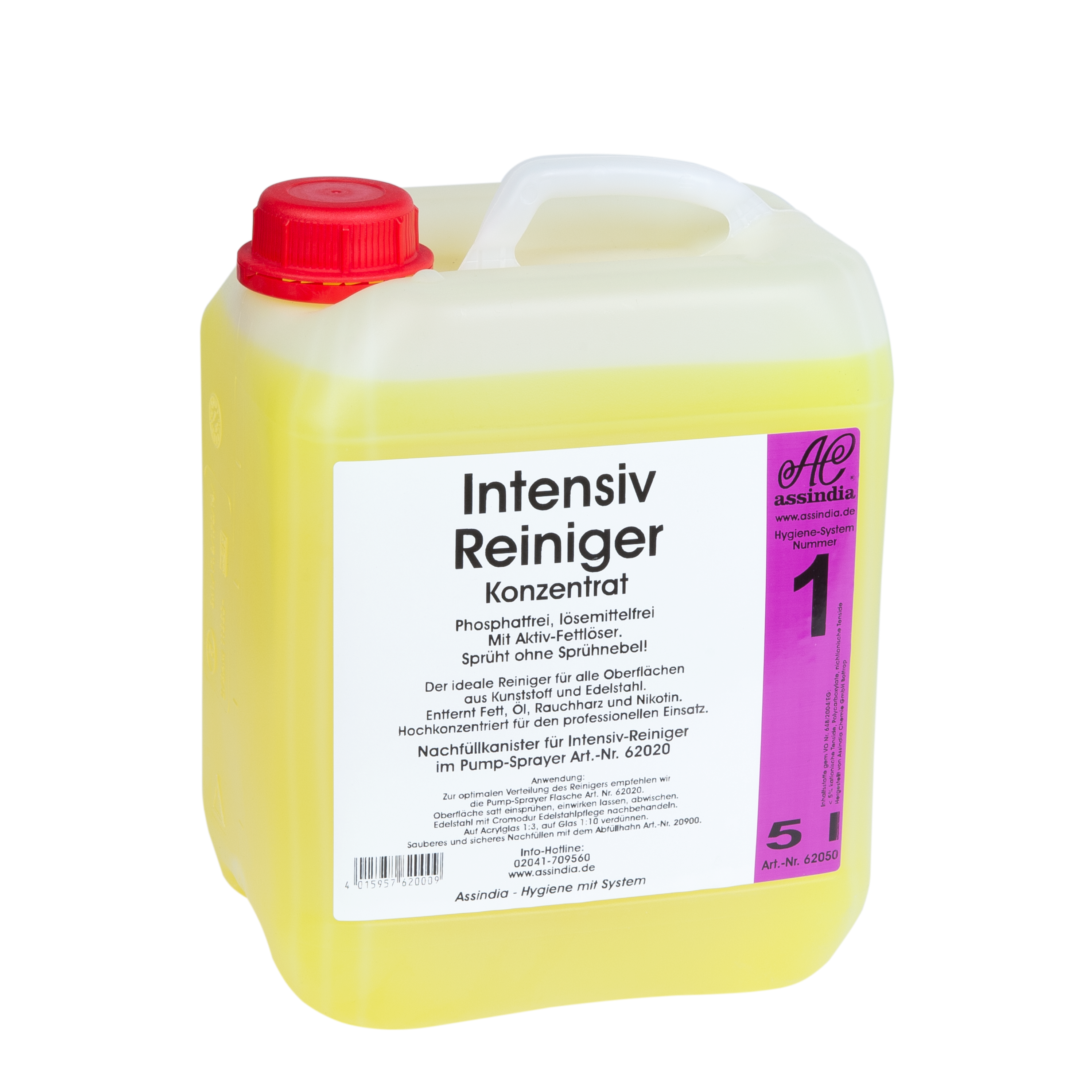 Allzweckreiniger Konzentrat 5 L Kanister – Intensiv-Reiniger Assindia für Küche & Haushalt