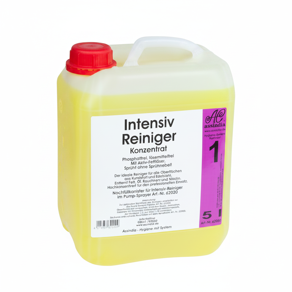 Intensivreiniger Konzentrat Allzweckreiniger 500 ml, 5L, 10L Assindia  für den professionellen Einsatz.