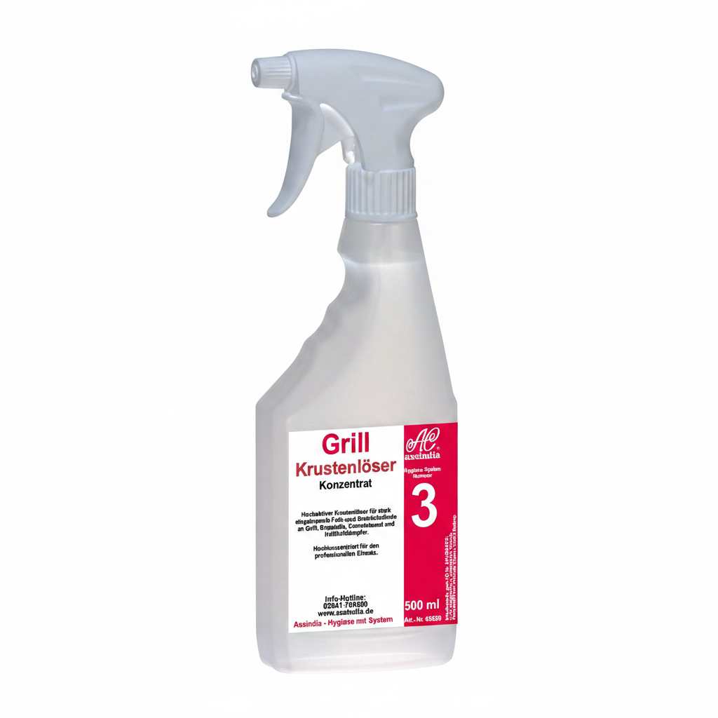 Grillreiniger Krustenlöser Assindia 500 ml – Profi Reiniger für Grill, Backofen & Gastronomie