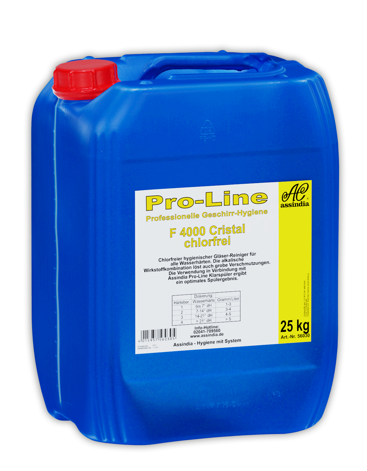 Spülmaschinen-Glasreiniger 25 kg Pro-Line F 4000 Cristal – Chlorfreier Glanztrockner für Gewerbe