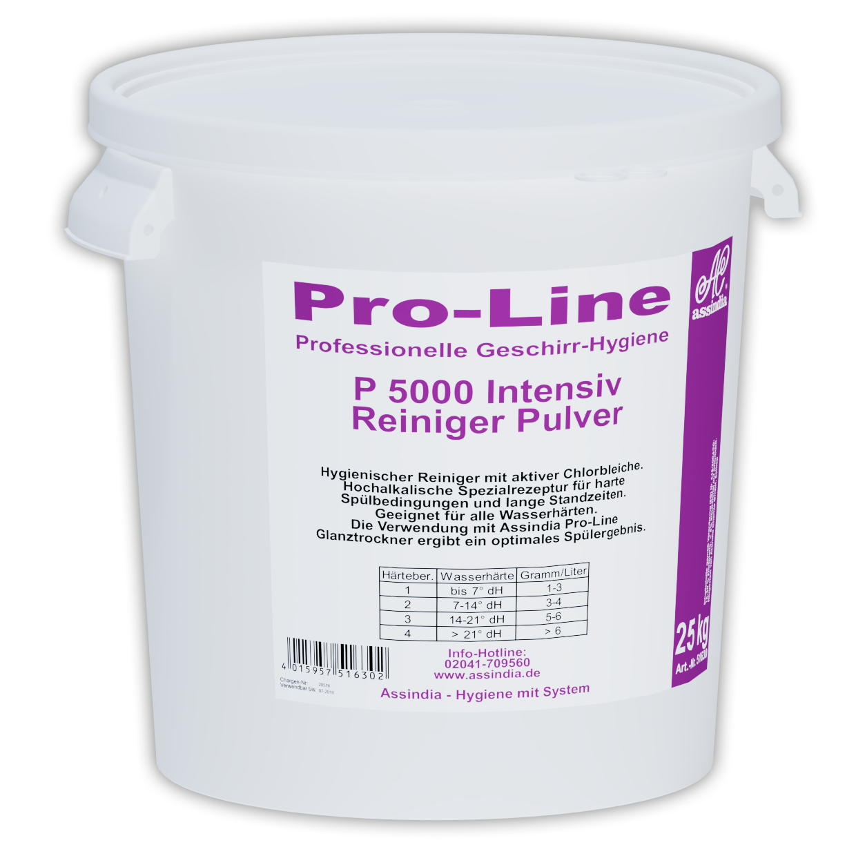 Intensiv Geschirrspülpulver für Gewerbe  Pro-Line P 5000 Eimer 25 kg Hobbock inkl. Gefahrgutzuschlag