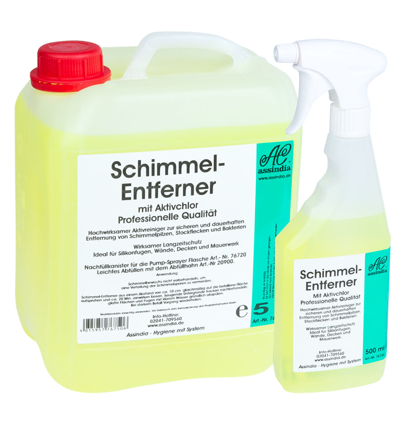 Assindia Profi Schimmel-Stop Professional – Aktivchlor Schimmelentferner für Bad, Fugen & Wände