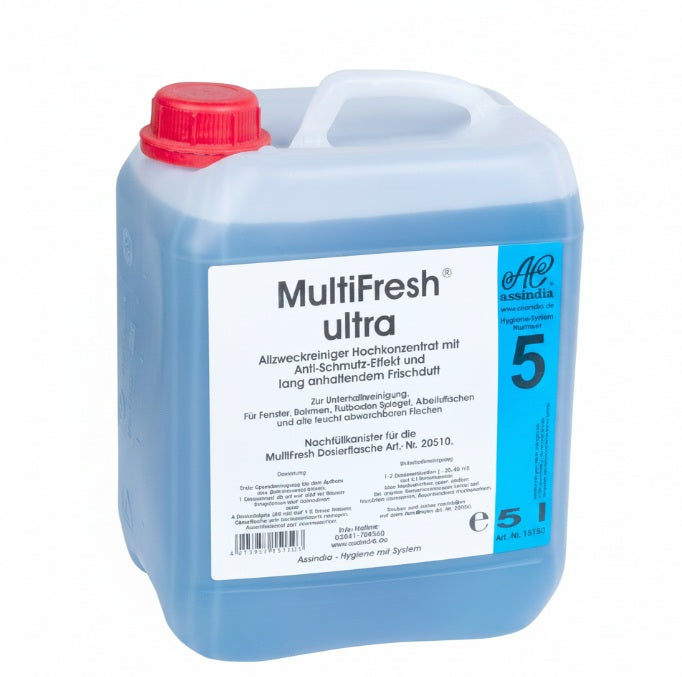 MultiFresh Ultra Allzweckreiniger 1000 ml, 5 Liter Kanister – hochkonzentriertes Universalreiniger Konzentrat