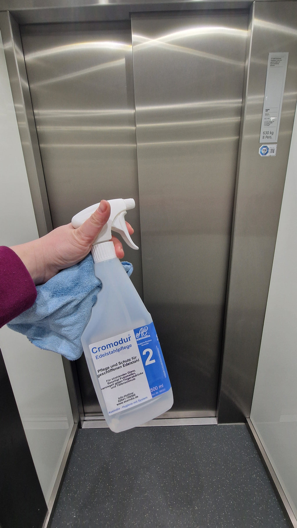 Cromodur Edelstahlpflege 500 ml Pump‑Sprayer, 5L Kanister – Pflege & Schutz für Edelstahl