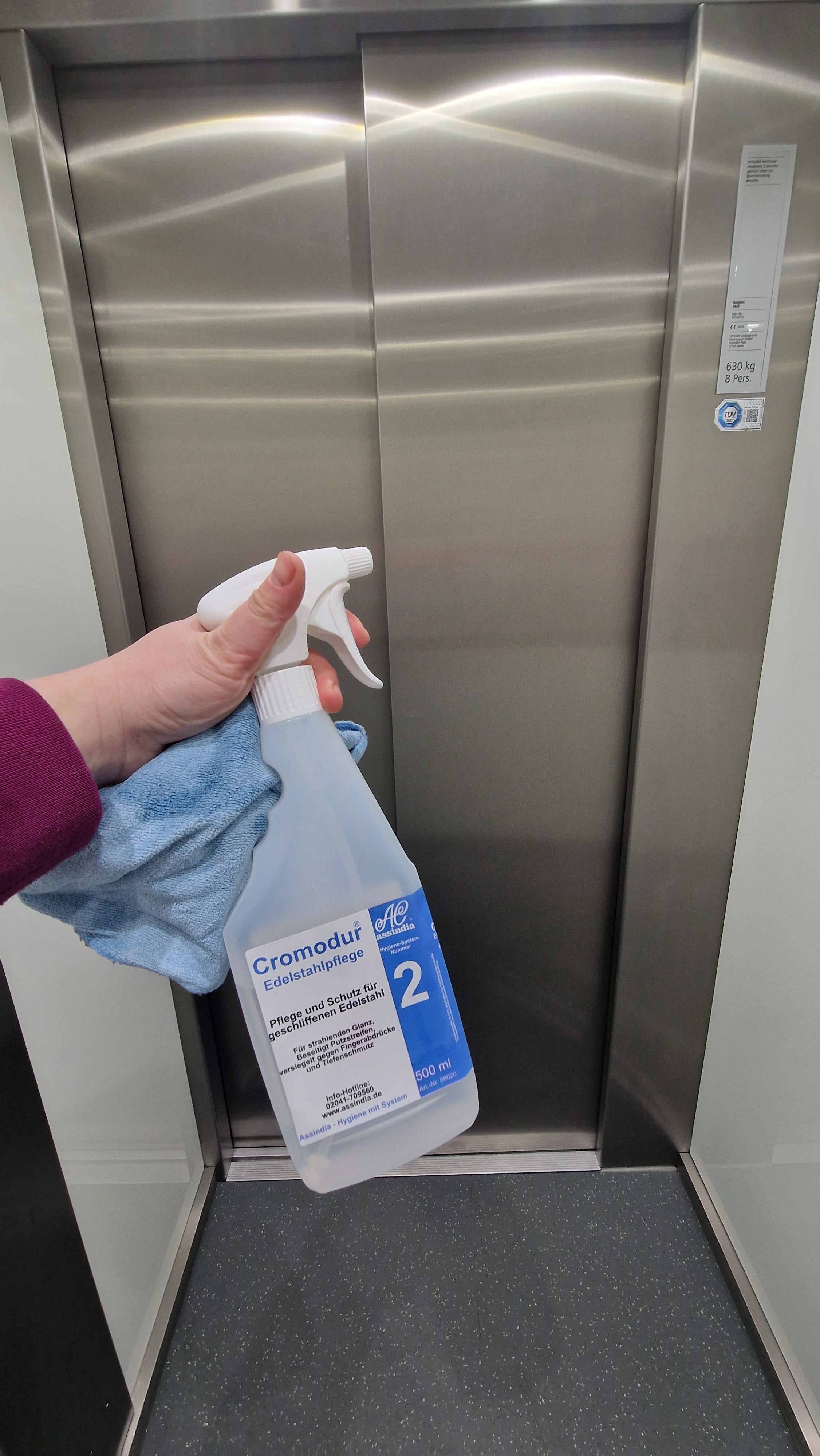 Cromodur Edelstahlpflege 500 ml Pump‑Sprayer, 5L Kanister – Pflege & Schutz für Edelstahl